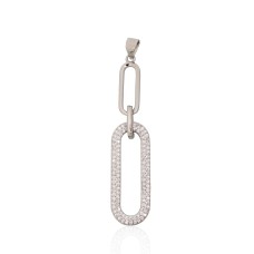 Sterling Silver Cubic Zirconia Pendant “Manhattan II”