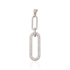 Sudraba kulons ar cirkoniem „Manhattan II“
