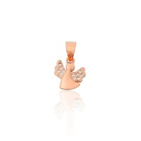 Lasten hopeariipus zirkoneilla ”Little Angel III”