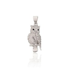 Sudraba kulons ar cirkoniem „Owl III“