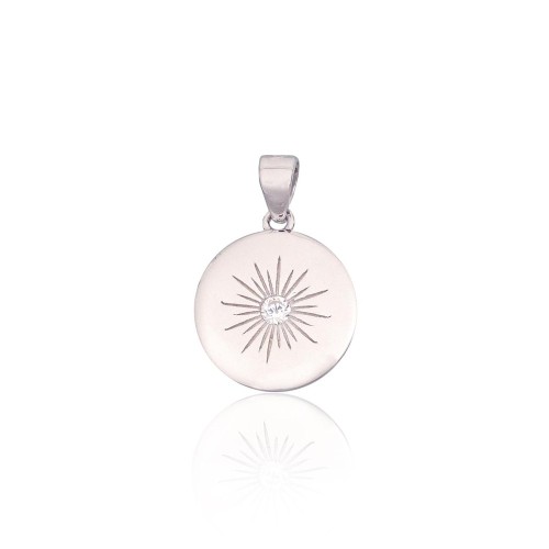 Sterling Silver Cubic Zirconia Pendant “Starburst”