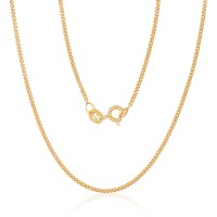 Itāļu sudraba ķēdīte "Cartier V" no 925. sudraba ar dzeltenā zelta pārklājumu