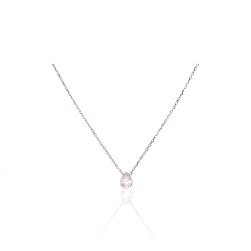 Sterling Silver Cubic Zirconia Necklace “Path of Light III”