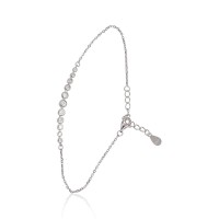 Hopearannekoru zirkoneilla ”Silver Charm II”