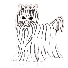 Sidabrinė sagė su cirkoniais „Terrier“