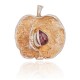 925 Sterling Silver Garnet Brooch “Apple”