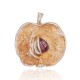 Sidabrinė sagė su granatais „Apple“