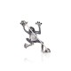 Sterling Silver Agate Brooch “Frog”