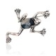 925 Sterling Silver Agate Brooch “Frog”