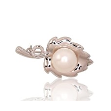Sterling Silver Pearl Brooch “Dewdrop III”
