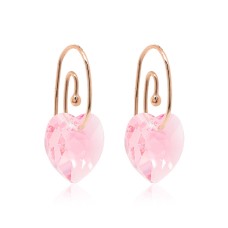 Sidabriniai auskarai „Juliet (Light Rose)“ su Swarovski® kristalais