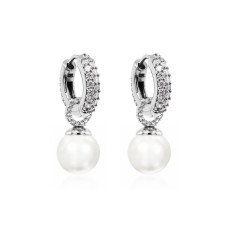 Sidabriniai auskarai „Galos XVIII“ su Swarovski® kristalais