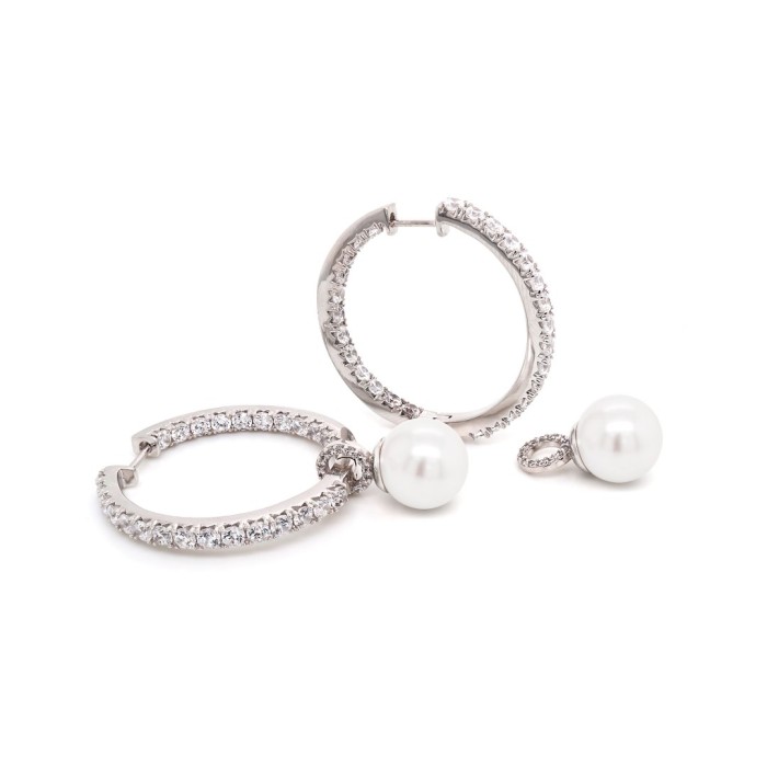 Sidabriniai auskarai „Galos XVII“ su Swarovski® kristalais