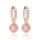 Sidabriniai auskarai „Dazzling Brilliance III (Flamingo Ignite Rose)“ su Swarovski® kristalais
