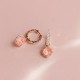Sidabriniai auskarai „Dazzling Brilliance III (Flamingo Ignite Rose)“ su Swarovski® kristalais