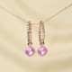 Sidabriniai auskarai „Rainbow II (Paradise Purple Lux)“ su Swarovski® kristalais