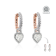 Sidabriniai auskarai „Juliette III“ su Swarovski® kristalais