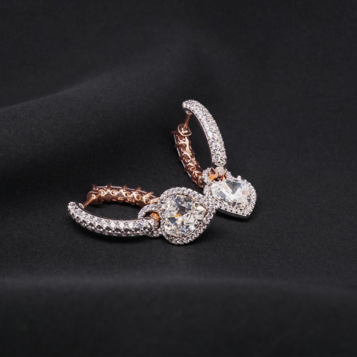 Sidabriniai auskarai „Juliette III“ su Swarovski® kristalais