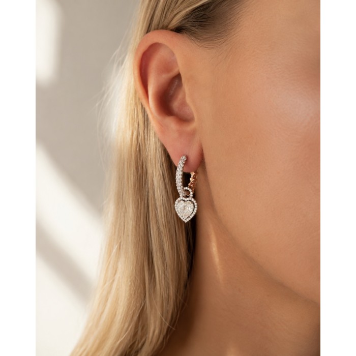 Sidabriniai auskarai „Juliette III“ su Swarovski® kristalais