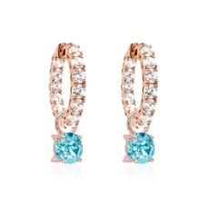 Sidabriniai auskarai „Glory VI (Light Turquoise)“ su Swarovski® kristalais