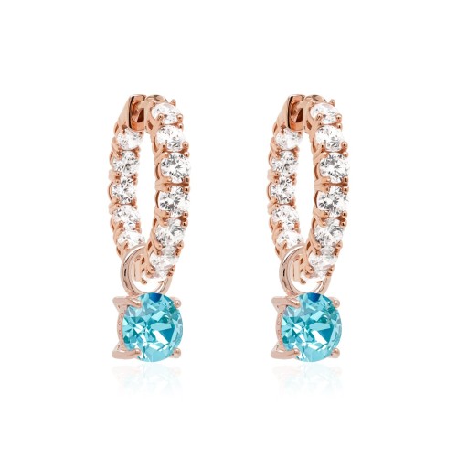 Sudraba auskari „Krāšņums VI (Light Turquoise)“