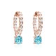 Sidabriniai auskarai „Glory VI (Light Turquoise)“ su Swarovski® kristalais