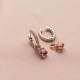 Sidabriniai auskarai „Iris (Light Rose Ignite)“ su Swarovski® kristalais
