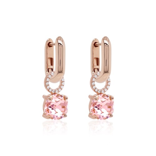925 Sterling Silver Earrings “Daina VII (Light Rose)” created with Crystals by Swarovski®