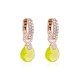 Sidabriniai auskarai „Nerissa (Citrus Green)“ su Swarovski® kristalais