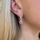 Sidabriniai auskarai „Hearts and Arrows V (Fancy Pink)“ su Swarovski® kristalais