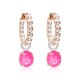 Sidabriniai auskarai „Iris (Electric Pink)“ su Swarovski® kristalais