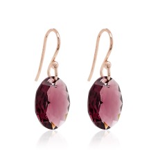 Sidabriniai auskarai „Tender Oval (Amethyst)“ su Swarovski® kristalais