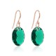 Sidabriniai auskarai „Tender Oval (Emerald)“ su Swarovski® kristalais