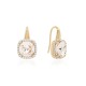 Серебряные серьги 925 пробы «Грань (Light Silk)» с кристаллами Swarovski®