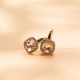 Серебряные серьги 925 пробы «Грань (Light Silk)» с кристаллами Swarovski®