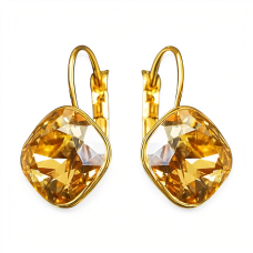 Auskari „Žilbinošais Mirdzums IV (Golden Shadow)“ ar Swarovski® kristāliem
