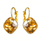 Earrings “Glare IV (Golden Shadow)” created with Crystals by Swarovski®