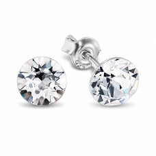 Sudraba auskari „Klasika“ ar Swarovski™ kristāliem