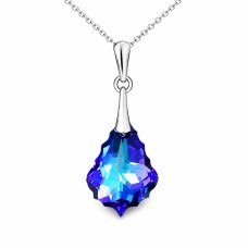Серебряный кулон 925 пробы «Барокко IV (Heliotrope)» с кристаллами Swarovski®