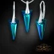 Sudraba komplekts "Smaile (Bermuda Blue)" ar Swarovski™ kristāliem