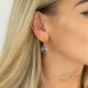 Sudraba auskari "Kristāla Lāse (Tanzanite)" ar Preciosa™ kristāliem