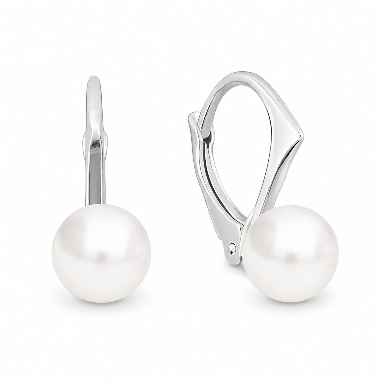 Sidabriniai auskarai „Rani“ su Swarovski® perlais