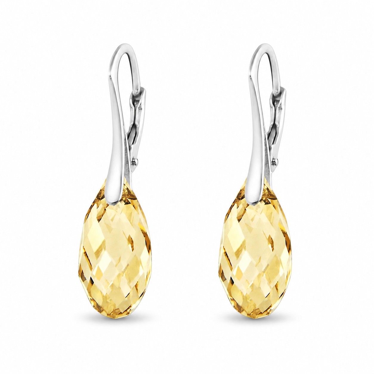 Sidabriniai auskarai „Enchanté (Golden Shadow)“ su Swarovski® kristalais