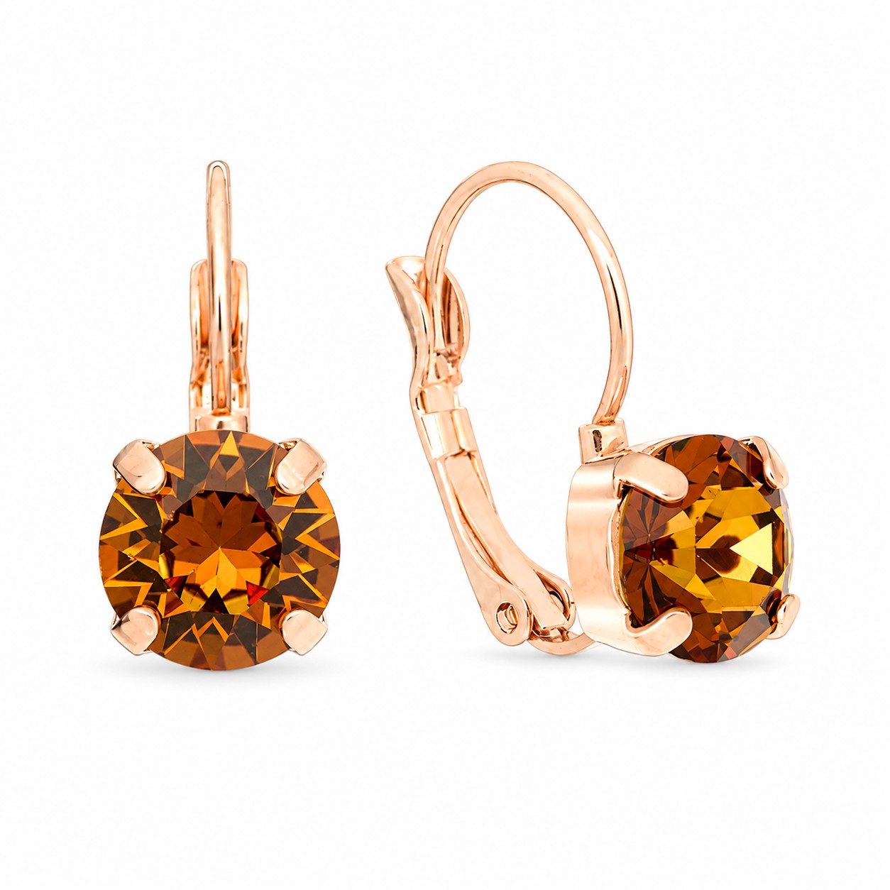 Auskarai „Glory II (Light Amber)“ su Swarovski® kristalais