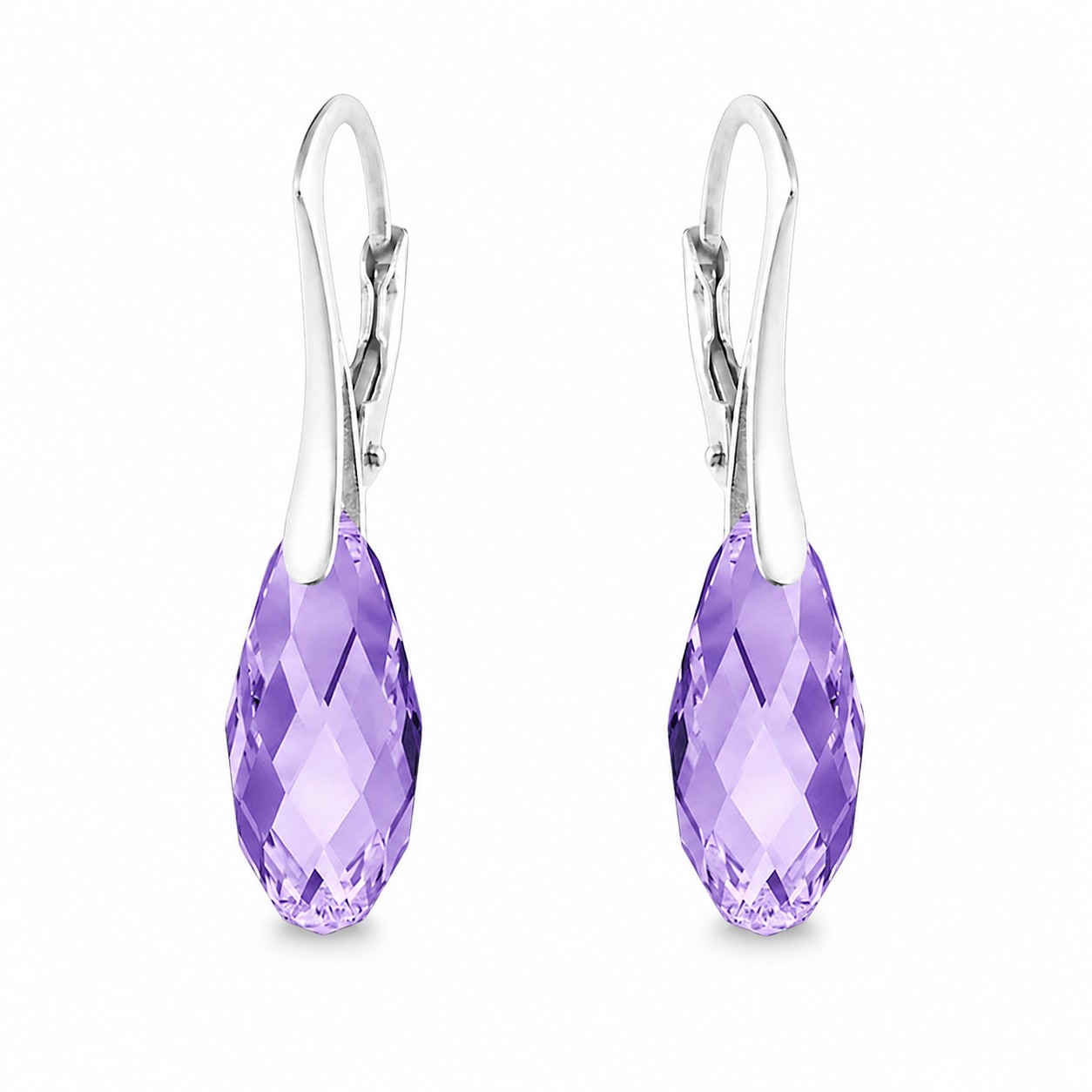 Sidabriniai auskarai „Enchanté (Tazanite)“ su Swarovski® kristalais