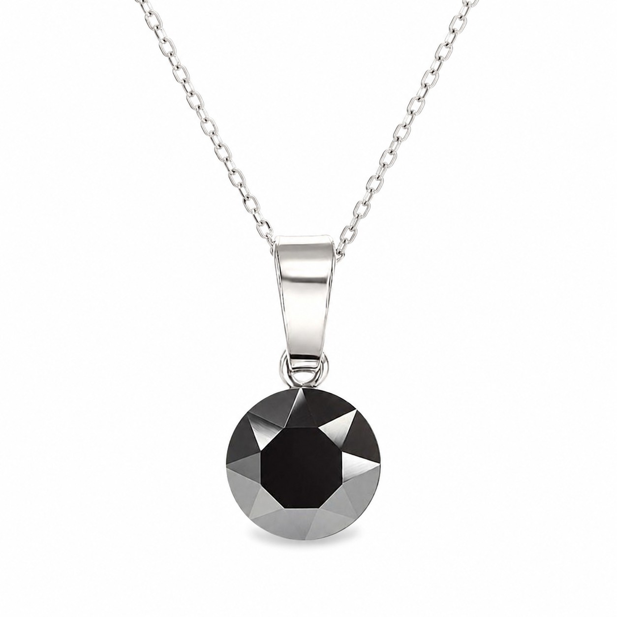 Sidabrinis pakabukas „Classic (Jet Hematite)“ su Swarovski® kristalais