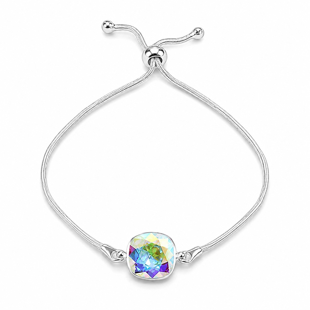 Sidabrinė apyrankė moterims DiamondSky „Akinantis Spindesys (Aurora Borealis)“