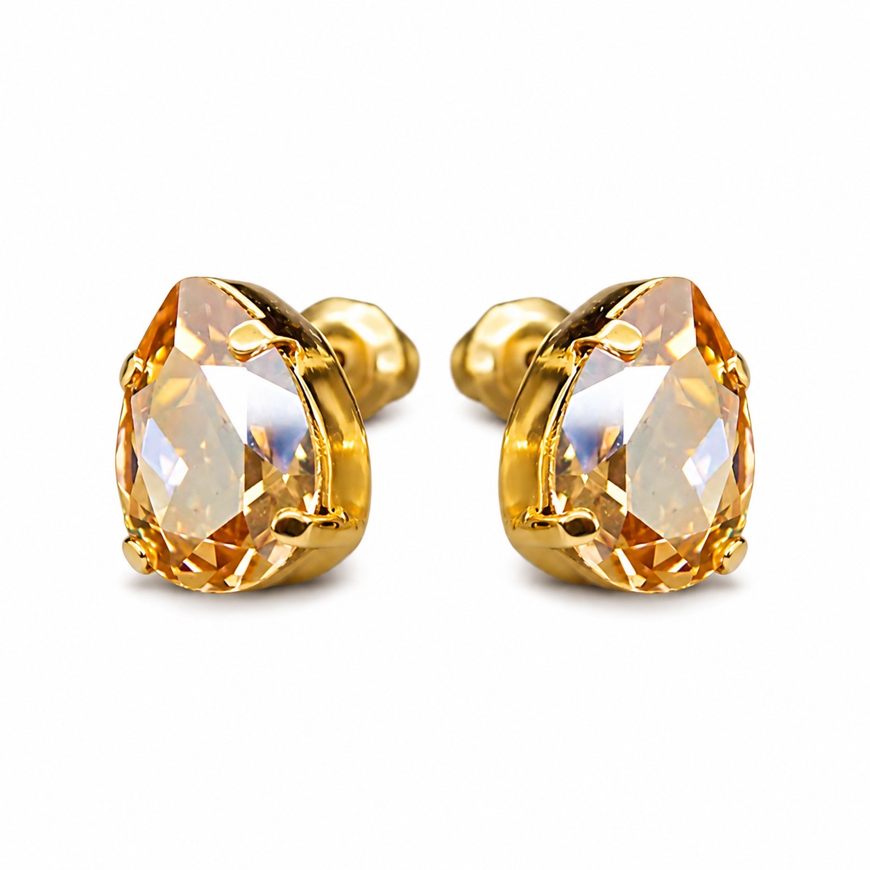 Auskarai „Venus II (Golden Shadow)“ su Swarovski® kristalais