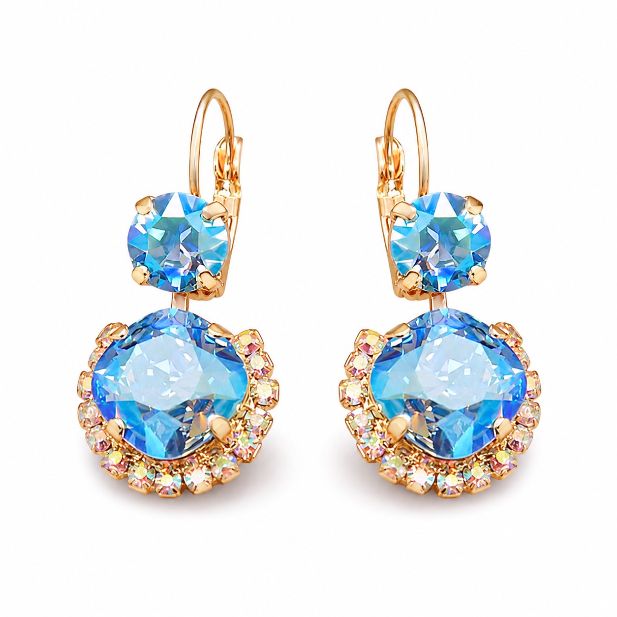 Auskarai „Clarice VI (Light Sapphire Shimmer)“ su Swarovski® kristalais