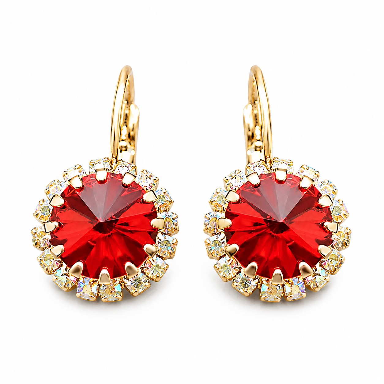 Auskarai „Clarice IX (Scarlet)“ su Swarovski® kristalais